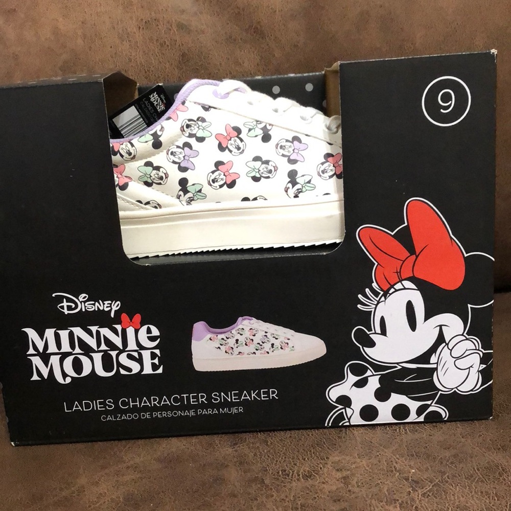 Disney Minnie Mouse Ladies Character Sneakers - White and Purple